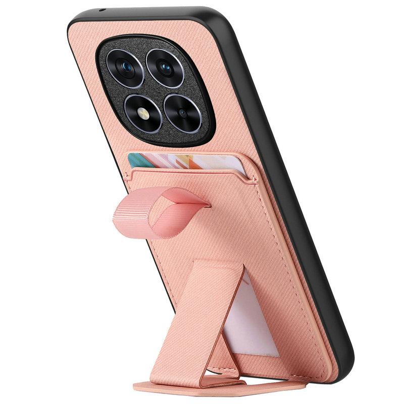 

Leather Back Case For Xiaomi Redmi Note 15 Pro Plus 5G Luxury Cover for Redmi Note 15 Pro Case Note 15 Pro+ Stand Funda RedmNote15ProPlus 5G рожевий