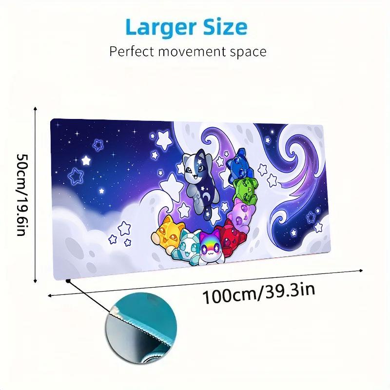 Aarmau Large Size Mouse Pad Large Gaming Table Cushion Nonslip Laptop Tablet Big Mousepad Xxl Mat Mini Pc Playmat With Lock Edge