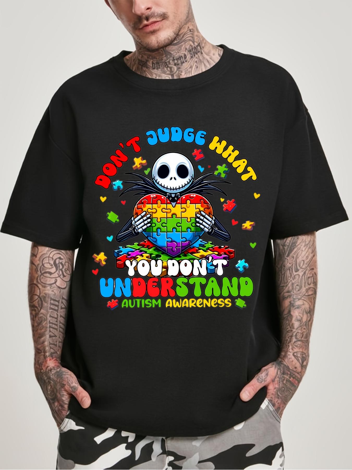 

Black T-shirt with Don t Judge What You Don t Understand Graphic - Casual XL