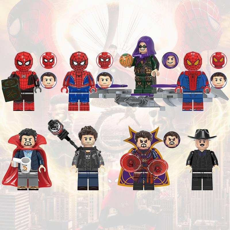 X0331 Spiderman Building Blocks Toy Set With Black And Red Superhero Suit