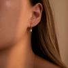 Dazan Winter New HOT 18k Gold Plated Hypoallergenic Stainless Steel Modern Korean Clear Teardrop Zircon Mini Tiny Girl Earrings