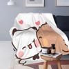 Coperta Super Morbida Bubu Dudu Orsetto Kawaii Coperta da Viaggio Invernale Stampata Copriletto Personalizzato in Flanella Copri Divano Letto