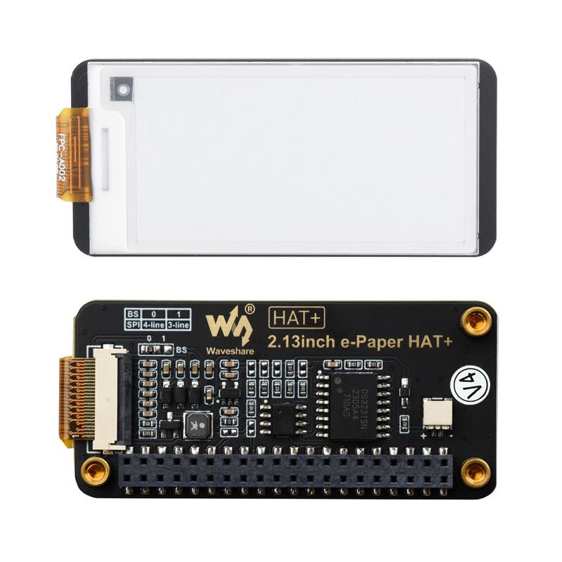 2.13inch e Paper HAT+ E-Ink Display 2.13inch Black-With-White SPI 250x122 For Raspberry Pi / Jetson Nano