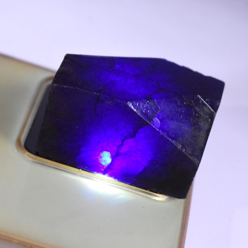 Natural Sapphire Blue Rough Uncut Huge Size 555 Ct CERTIFIED Loose Gemstone