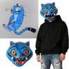 Anime Blue Tiger Latex Mask For Halloween Horror Headgear Cosplay Costume Accessories Props Funny Masks For Adult Headgear Gifts