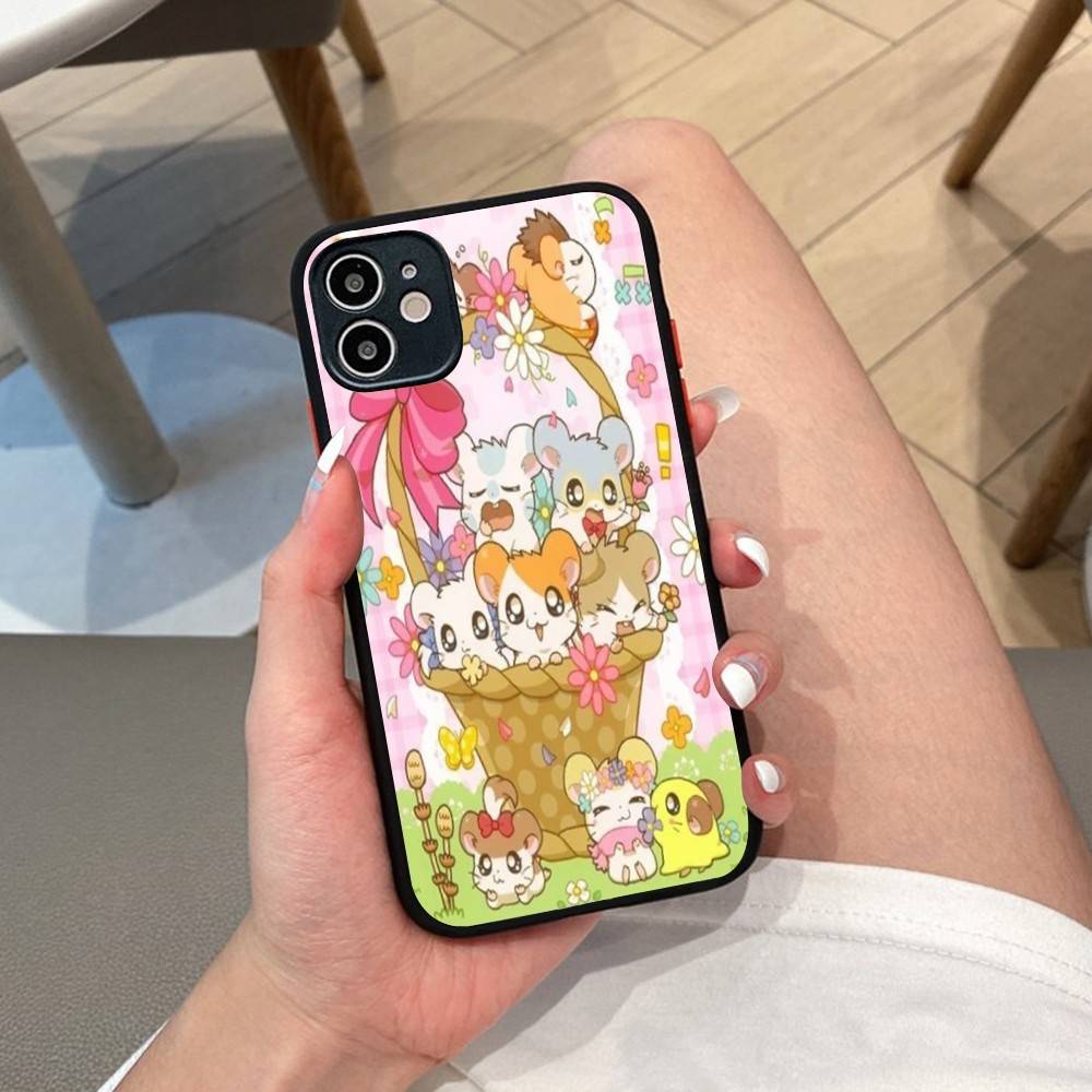 

H-Hamtaro Anime Phone Case For IPhone 14 X XR XS 7 8 Plus 11 12 13 Pro MAX 13mini Matte Shockproof Case iphone X