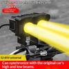 1/2Pcs Dual Color Motorcycle Headlight Fog Lamp Motorcycle Led Fog Lights Double Led Mini Driving Light