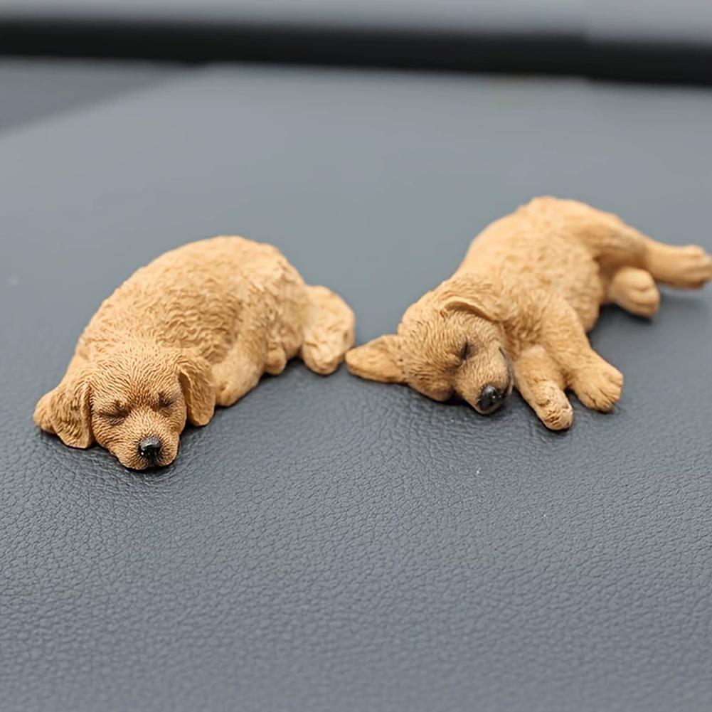 Golden Retriever Hund Harz Autoornamente Welpe Niedliche Hundespielzeug Figur Statue Für Auto Armaturenbrett Tischplatte Dekoration Zubehör