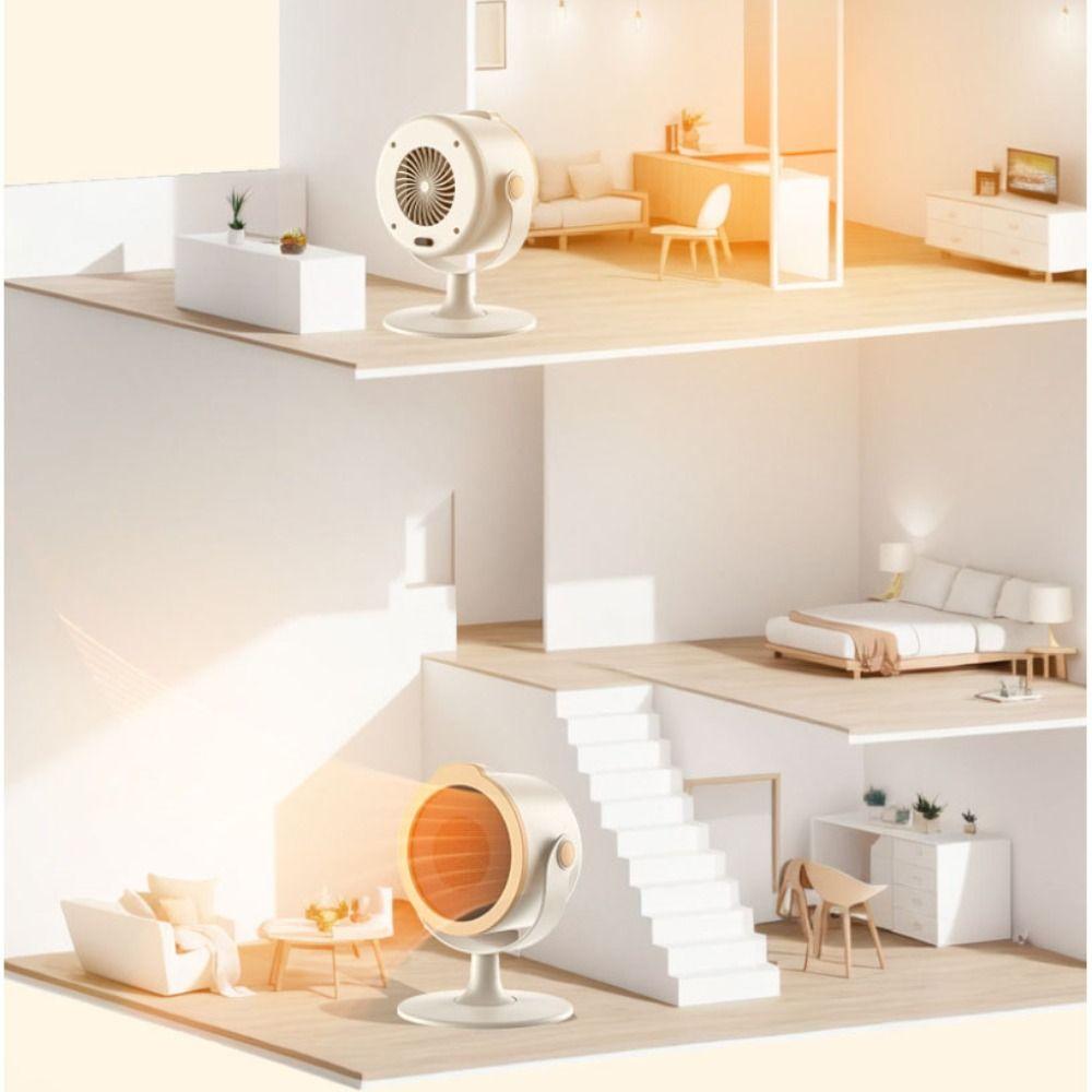 Warm Air Adjustment Portable Desktop Heater Energy Saving Electric Heater  Desktop Use