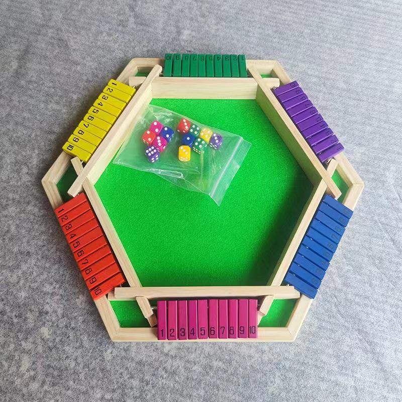 Wooden 1-9 Digital Wine Order Flop Party Wine Gambling Game Digital Flop, Drinking Props Puzzle Board Game Toys