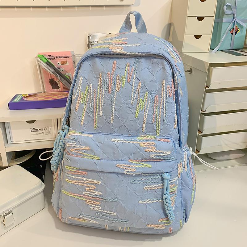Children's Schoolbags Elementary School Students Girls Junior High School Students High Looking Striped Kindergarten Small Backpack
