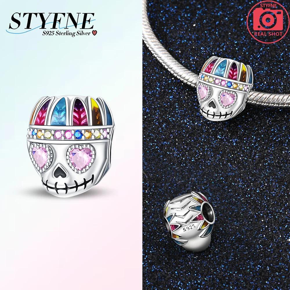 Anniversary Charms Copper Colored Zircon Skull Cat Heart Rose Beads Night Elf Pendants Fit Snake Chain Bracelet Diy Jewelry