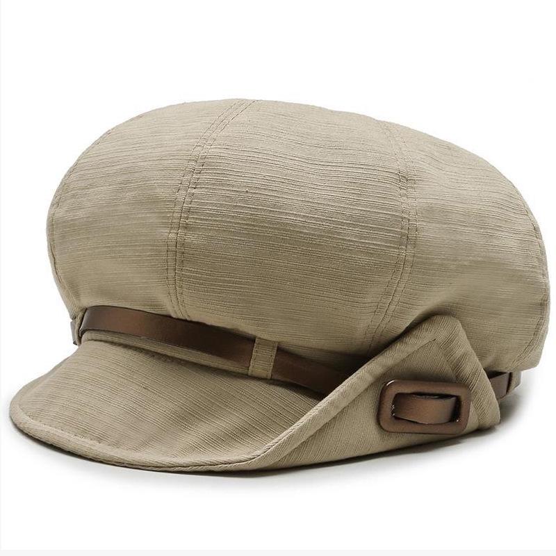 Korean Style Face-Slimming Octagonal Beret for Large Heads - Fashionable, Versatile, Small-Brim Fisherman Hat for Spring and Autumn