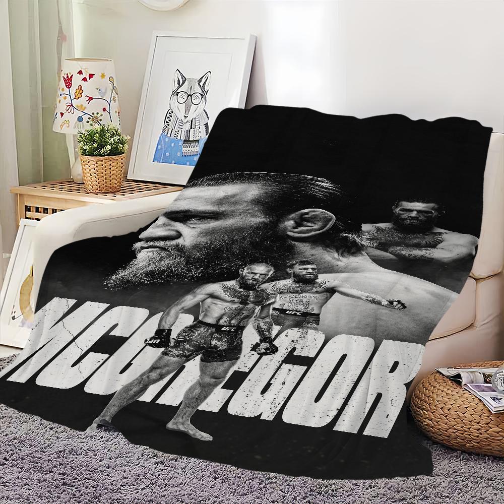 Comfort Warm Soft Champion Plush Blanket Suitable for Sofa Living Room Boxer Mcgregor Office Bedroom C-Conor U-UFC Travel Gift