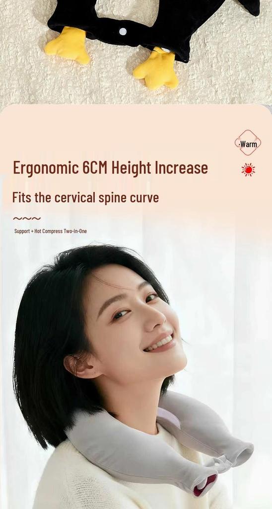 Zhuo Chen U-shaped Shoulder & Neck Hot Water Bag - Thickened, Explosion-proof, Warm Compress for Cervical Physiotherapy