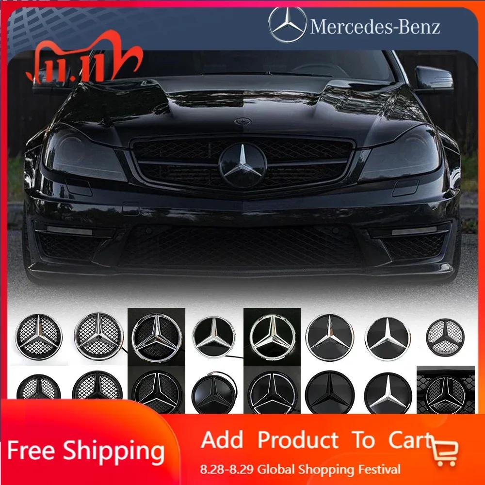 FHP3   For Benz AMG Car Front Grill Logo Light Mirror Face LED Badge For Mercedes Benz 08-14 B-Class W245 B180 C-Class W204 C200 C250 C