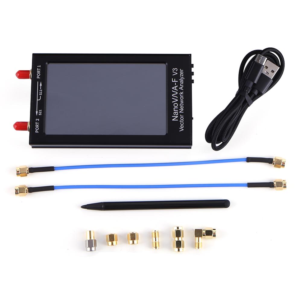 

HF VHF UHF SHF Antenna Analyzer 4.3 Inch Screen 1MHz-6GHz VNA Analyzer 801 Scan Points for S-Parameters VSWR Phase Delay