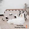 2-in-1 Cat Scratcher House Stackable Felt Cat Bed Sturdy with Toy Ball Cat Claw Board Climbing House