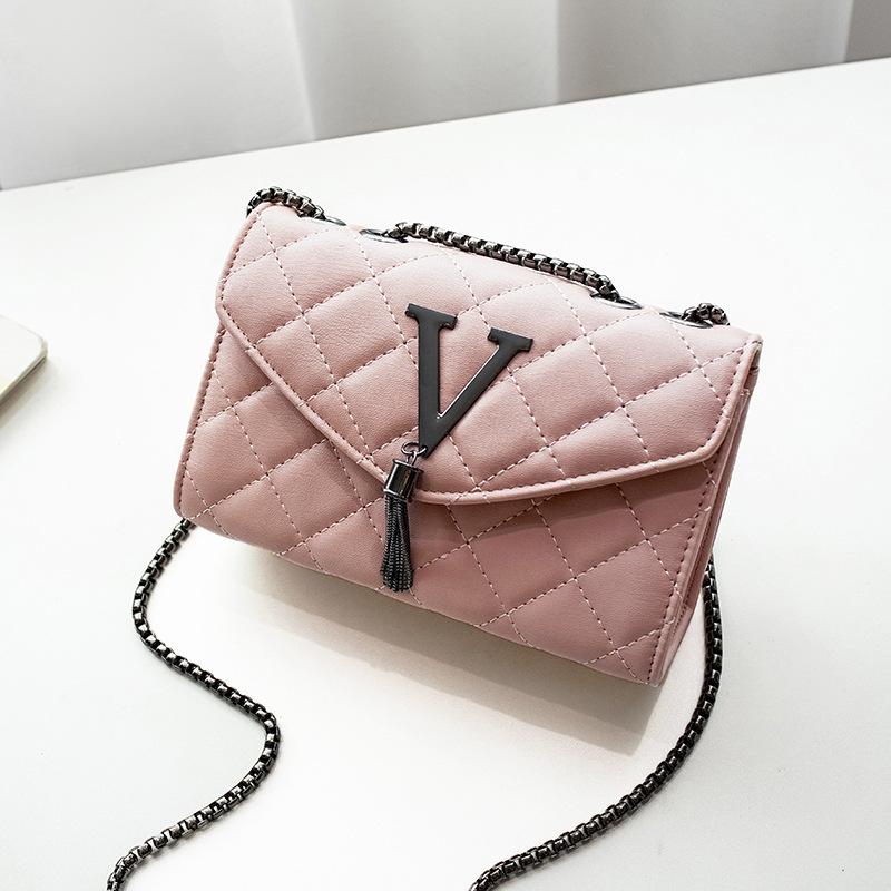 New Embroidery Thread Styling Bag, Diamond Grid Classic Women's Bag, Versatile Chain Bag, Women's Bag, Shoulder Crossbody Small Square Bag.