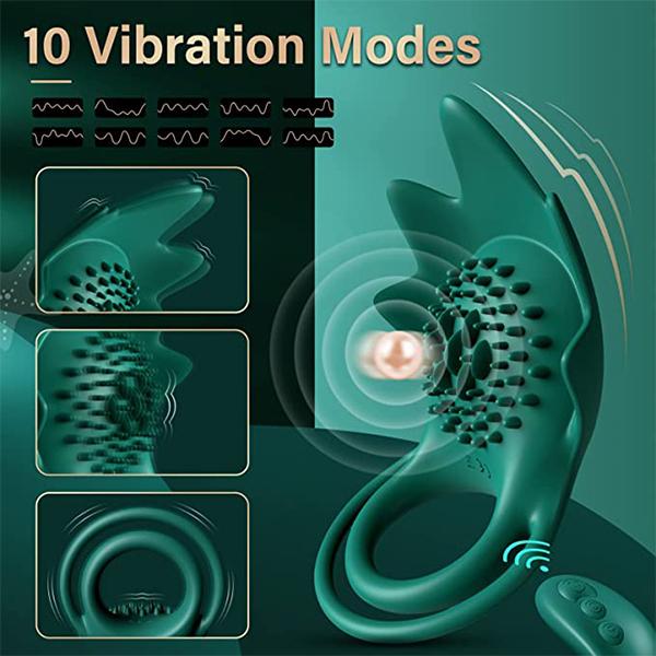 Vibrating Ring, Ring Vibrator with 10 Vibration Patterns, Silicone Adult Sex Toys, Female Couple G-spot Clitoral Vibrator, Adult Sex Toys
