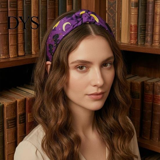 Daily Makeup Face Washing Headband Halloween Headbands for Women Girls, Wide Knotted with Witch Spider Web Themed Hair Styling Tools Ghost Pumpkin,