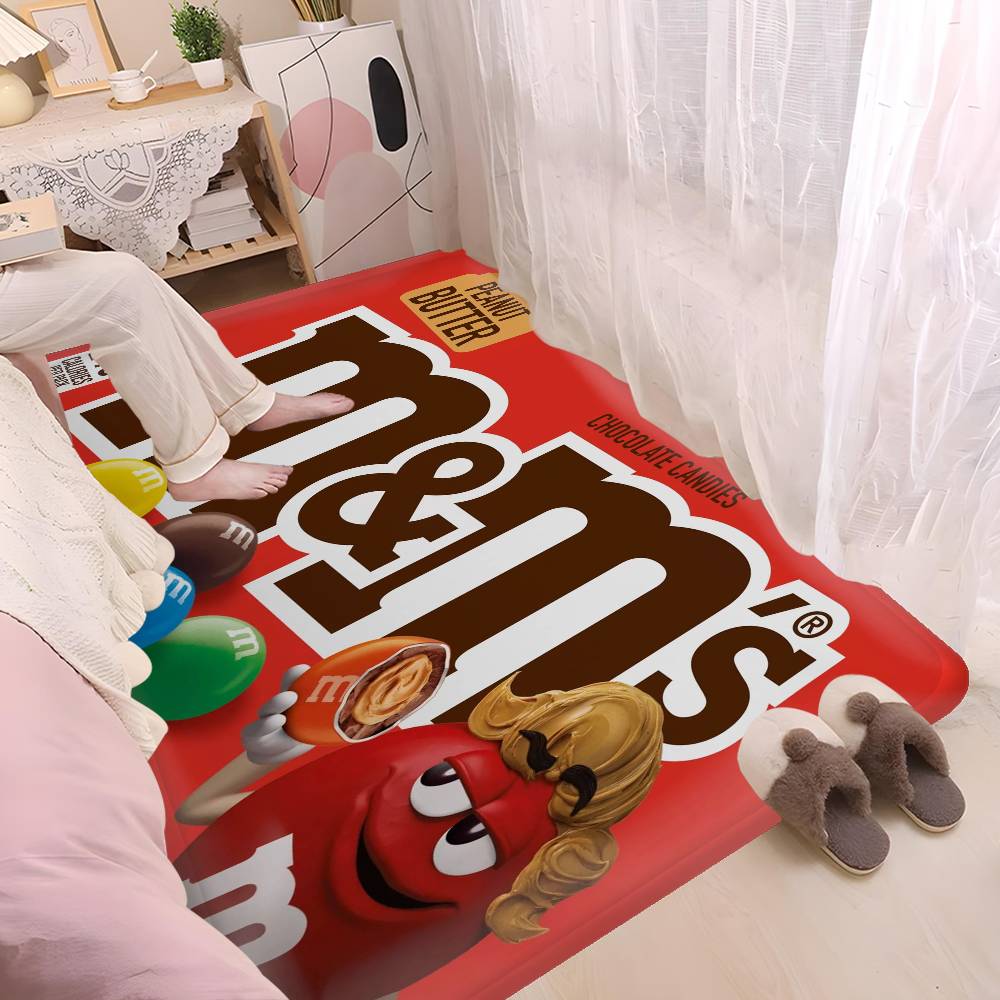 Carpet M&M Candy Snacks Kitchen Mat Kids Room Bedroom Decoration Balcony Anti-Slip Doormat Living Room Alfombra