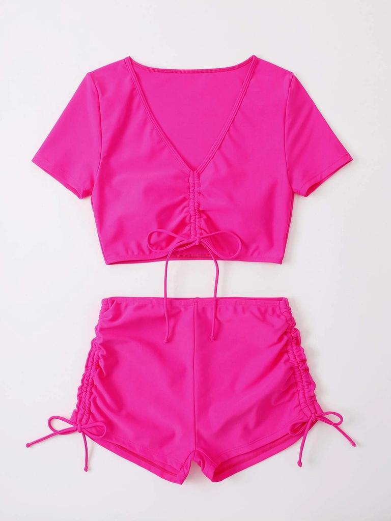 European & American Tie-up Bow Bikini Swimwear Set - Women's Sexy Beach Swimsuit