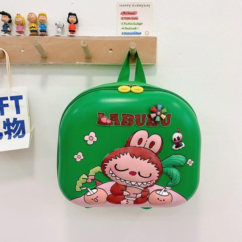 Cartoon Kids Backpack With Waterproof Pvc And Breathable Shoulder Straps For Kindergarten зелёный