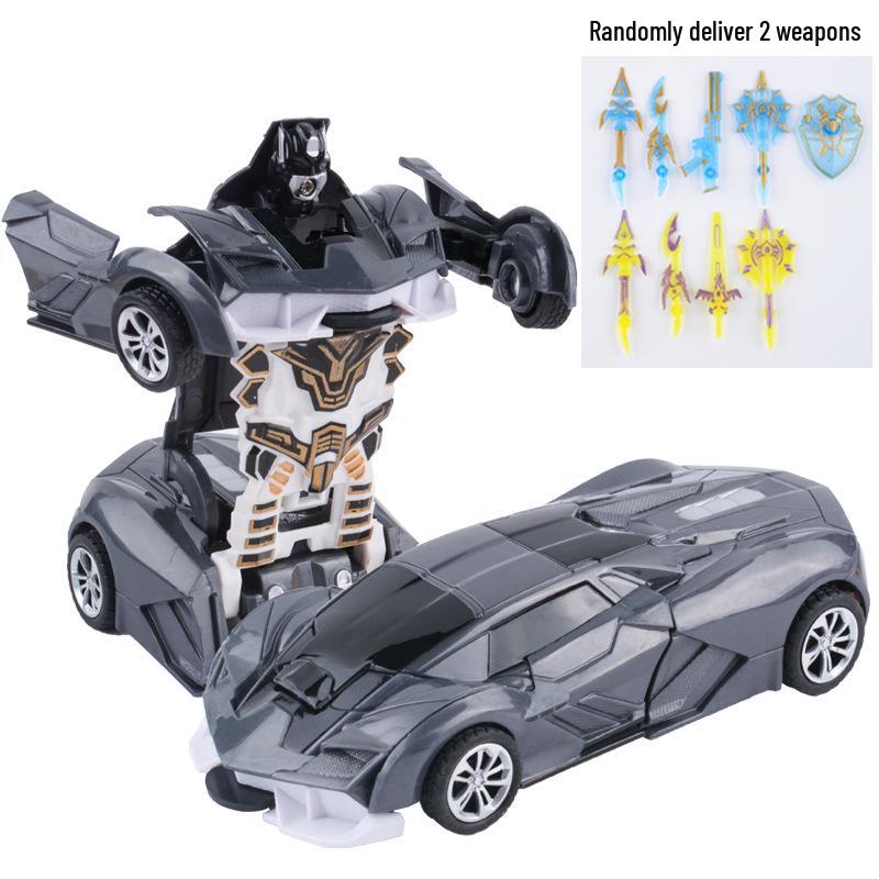 Children's Deformation Toy Car - One-Key Inertia Impact Puzzle Vehicle