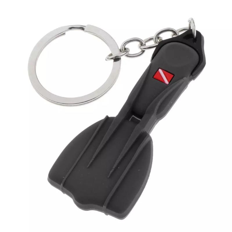 Porte-clés Palmes de Plongée en Silicone Porte-clés Palmes de Plongée Polyvalent Accessoire Suspendu pour Clés et Sacs à Dos