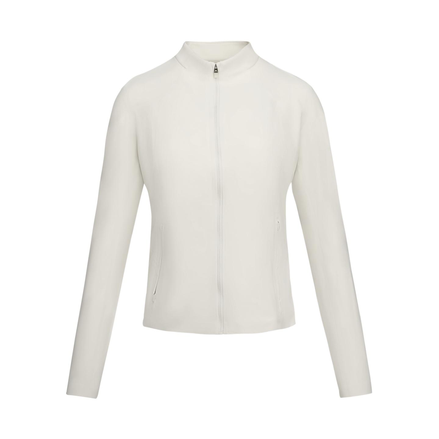 Under Armour Premium Sleek Training Lightweight Breathable Fitted Full-Zip Jacket Women jackets Pinnacle-White 6014346-110 M