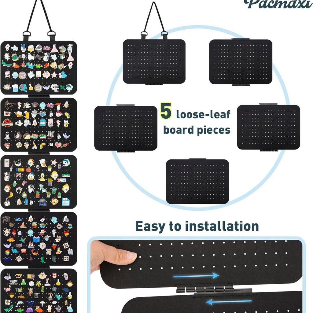 Hanging Enamel Lapel Pin Display Panels Felt Badge Button Brooch Storage Holder Jewelry Necklace Display Stand Earring Organizer