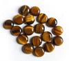 Natürlicher Tigerauge Runder Cabochon Edelstein | Goldbrauner Tigerauge Loser Stein