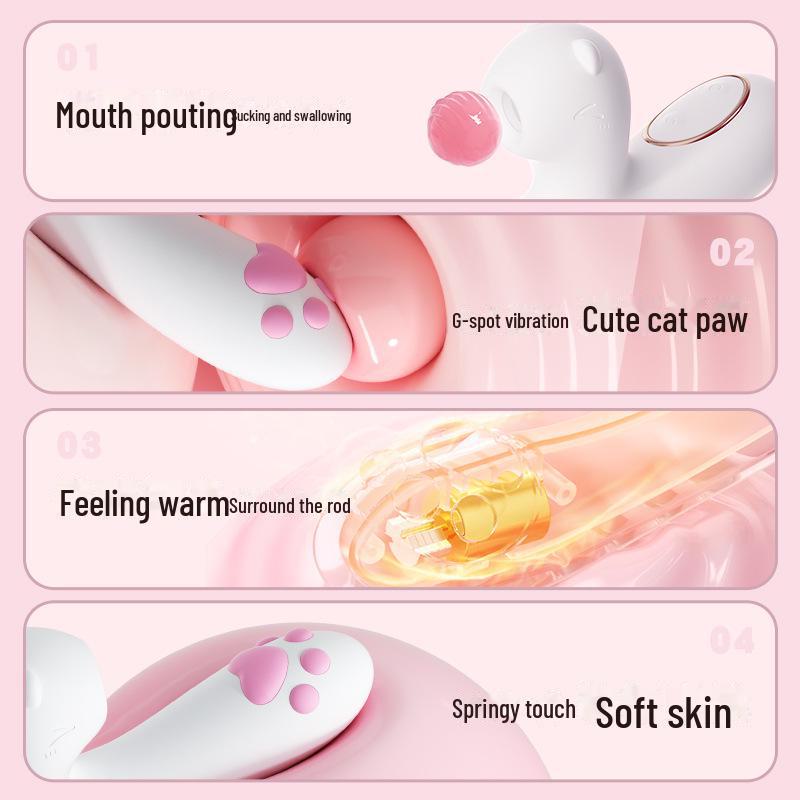 Miji Mengmeow Heating & Sucking Vibrating Massage Stick Female Masturbator - Adult Sex Toy