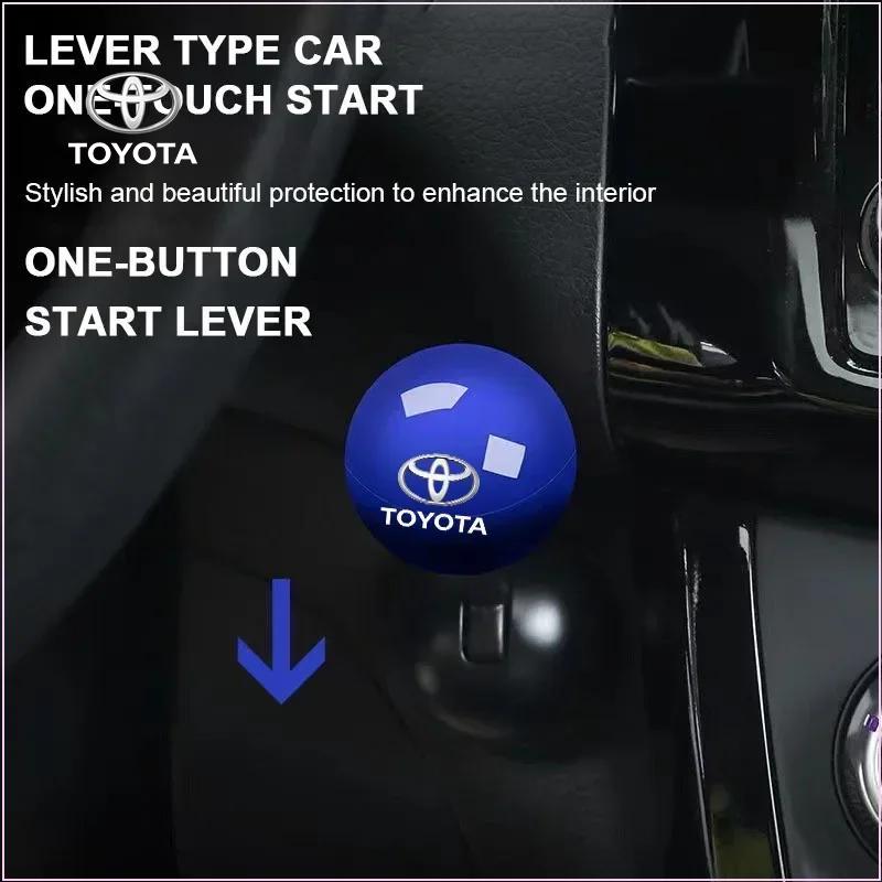 Push Start Button Lever Creative Protective Cover Car Logo for Toyota TRD GR Yaris Corolla Avensis Aygo Vitz Vios Yaris Mark-X Mirai