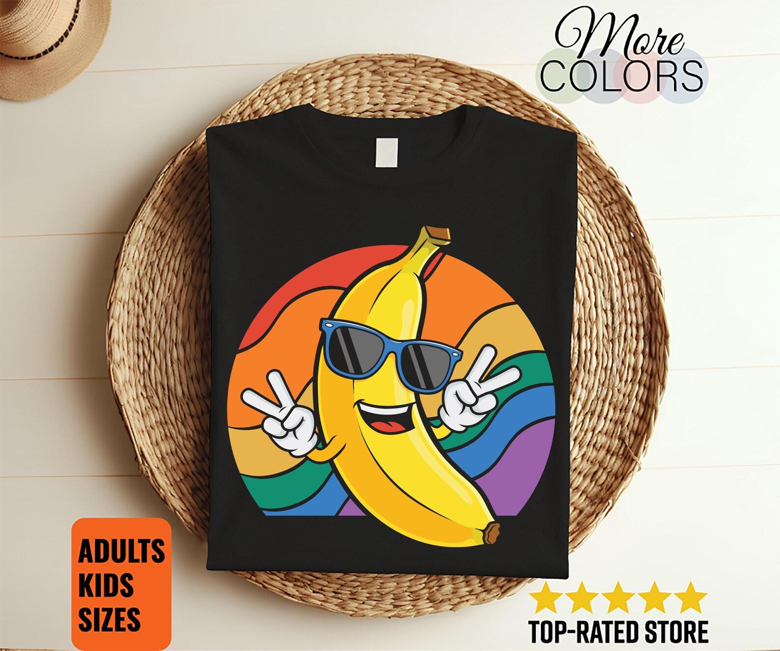 Funny Banana T-Shirt, Cute Fruit Lover Tee, Banana Humor Shirt, Tropical Fruit Gift Top, Healthy Lifestyle Shirt for   Kids 100