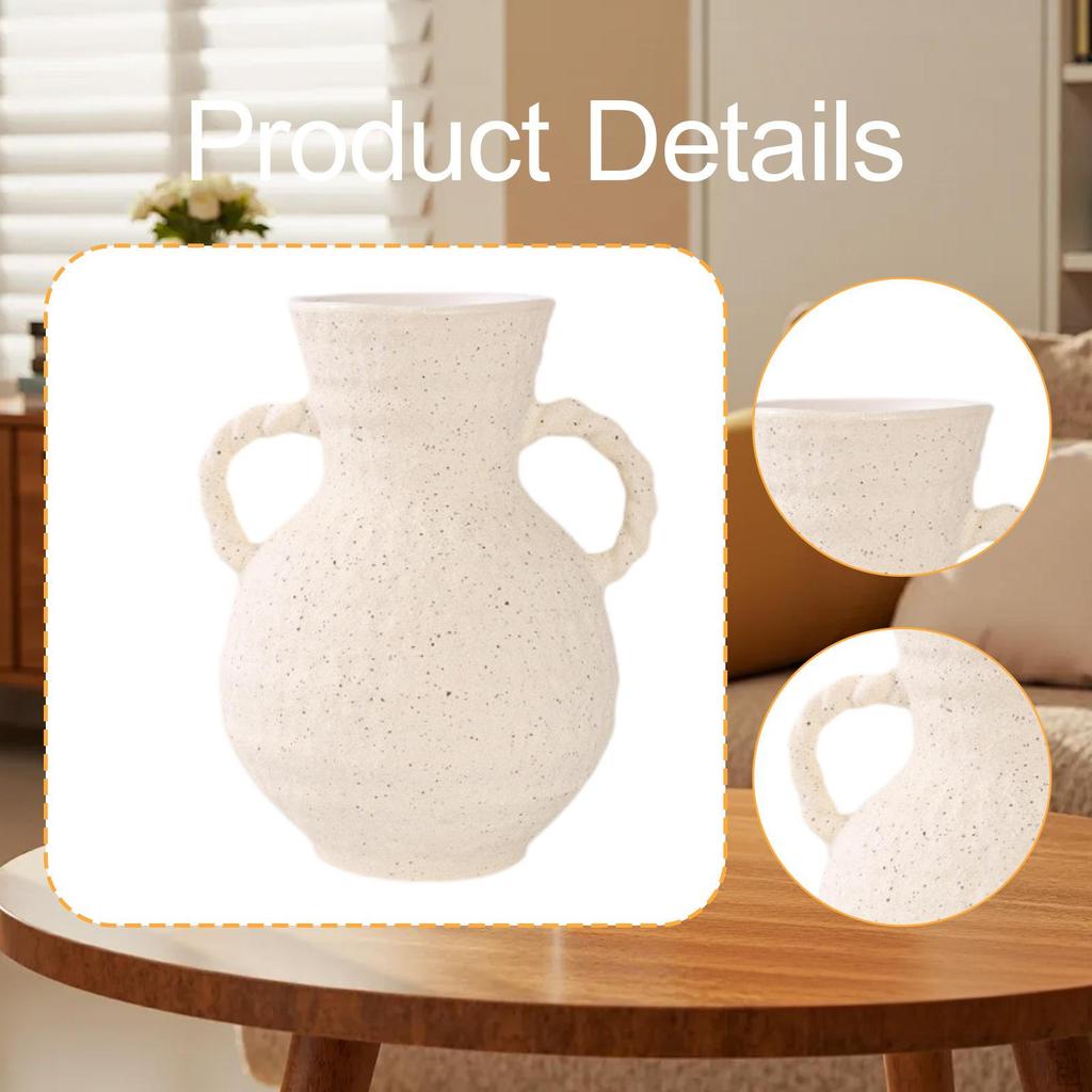 Ceramic Vase Tabletop Decoration Floral Arrangement Multipurpose Rustic Milk Jug for Bouquet
