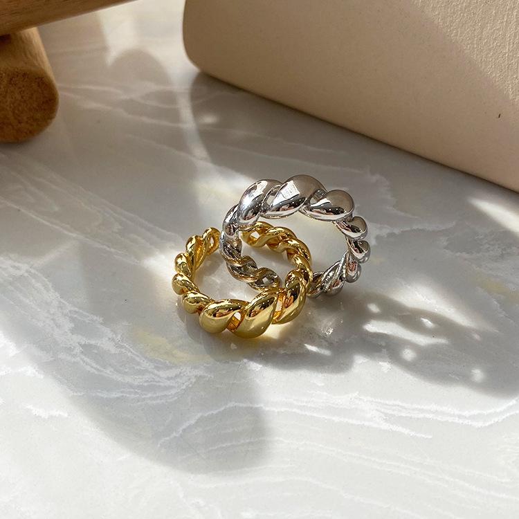 925 Sterling Silver Croissant Wrap Adjustable Rings For Women Wedding Elegant Designer Jewelry Ladies Accessories Jewellery