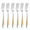Set di posate dorate alla moda in acciaio inossidabile 18/10 Set di coltelli forchette posate Set di posate da servizio Posate Forchetta Drop Shipping