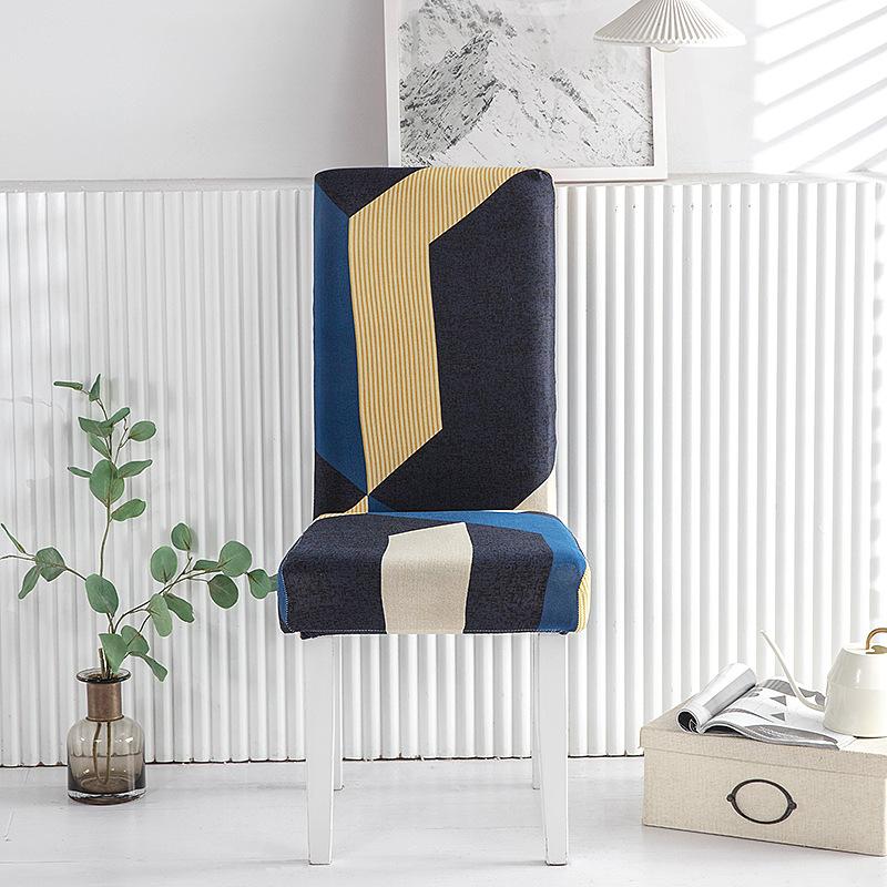3D-Druck Esszimmerstuhlbezug Strech Geometrischer elastischer Stuhlbezug Sitzbezug für Küchenhocker Home Hotel Hochzeitsdekoration