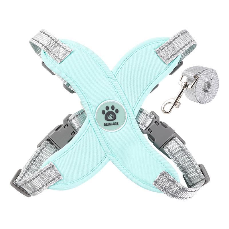 Dog Leash Vest Type Reflective Pet Chest Strap Small and Medium-sized Dog Walking Leash Anti-break Free Dog Leash