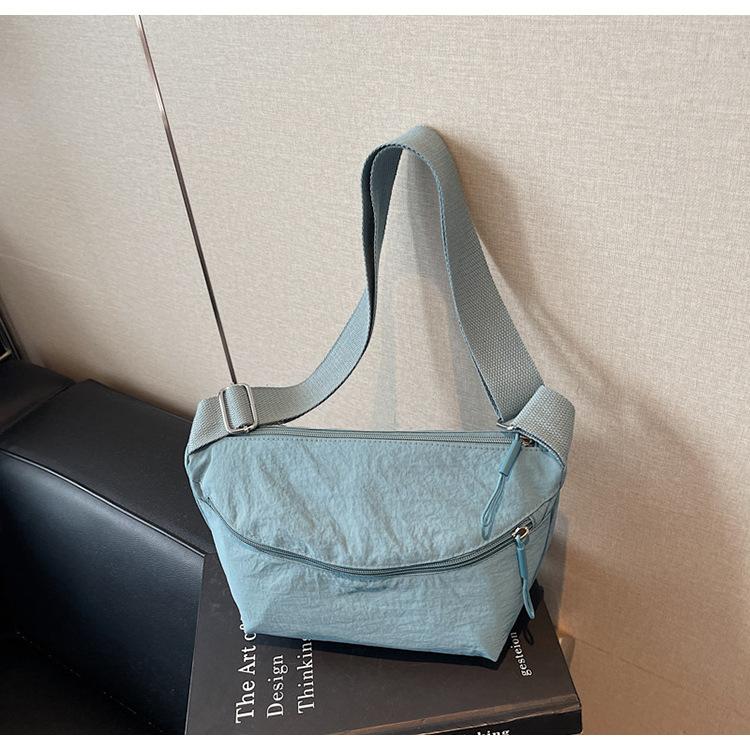 New Cloth Bag Women's Simple Solid Color Shoulder Bag Large Capacity Fashion Leisure Going Out Messenger Bag