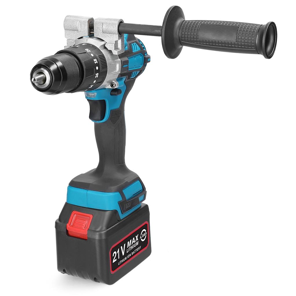 80Nm multifunkční elektrická vrtačka 21V pro domácnost 2 regulace rychlosti 3 pracovní režimy Plynulá rychlost