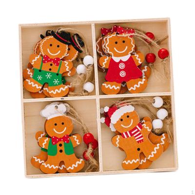 12 Stück Weihnachts-Lebkuchenmann-Ornament, Weihnachtsanhänger