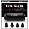VR -Universal Car Racing In-Line Fuel Oil Filter With AN6/AN8 Fittings Adapter and 100 Micron Steel Element  VR5565