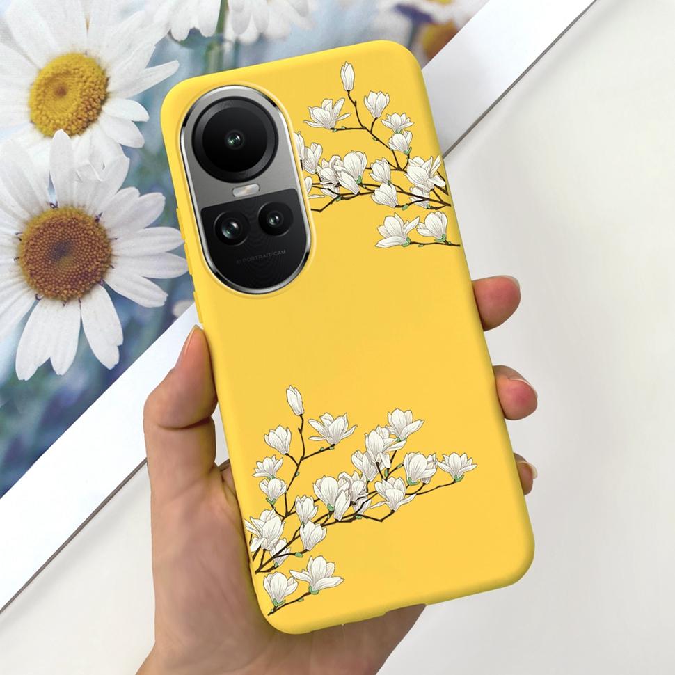 For Oppo Reno10 Case Luxury Colourful Painted Cover Soft Silicone Phone Case For Oppo Reno 10 Reno10 Pro 5G Back Cover Bumper