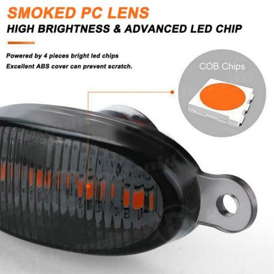 For Jeep Grand Cherokee 2003-21 Amber Front Grille Grill LED Light Raptor Style