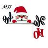 Decorazione Murale Natalizia da Interno, Segno Angolare in Legno per Porta di Natale, Ornamento Festivo a L da Appendere, Regalo per Festa in Casa, Babbo Natale Renna Pan di Zenzero