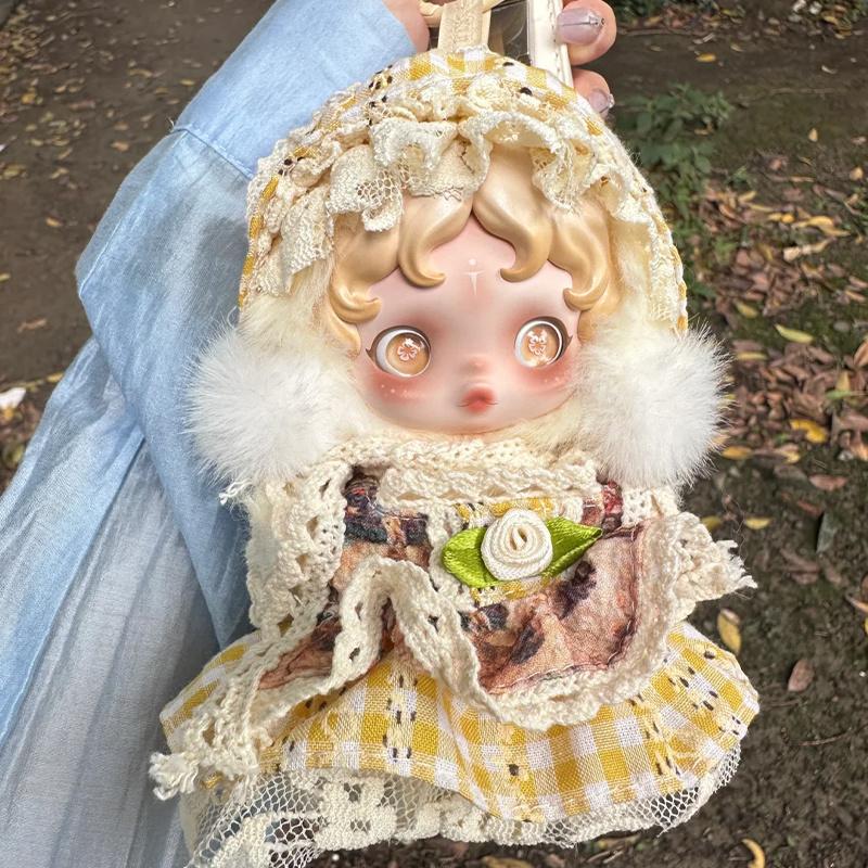 Only Clothes Skullpanda V2/V1 10cm Vinyl Doll Clothes Dress Princess Style Skirt Set Handmade Costume Doll Bag Accessories Toy