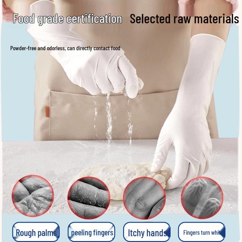 100-Piece Disposable Food-Grade Nitrile Gloves: Non-Slip Industrial Protection for Household Use